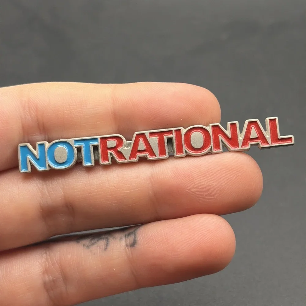 Not‎ Rational Red Blue NotRational Lapel Hat Pin